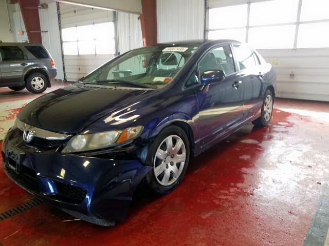 2HGFA16529H507802 - 2009 HONDA CIVIC LX BLUE photo 2