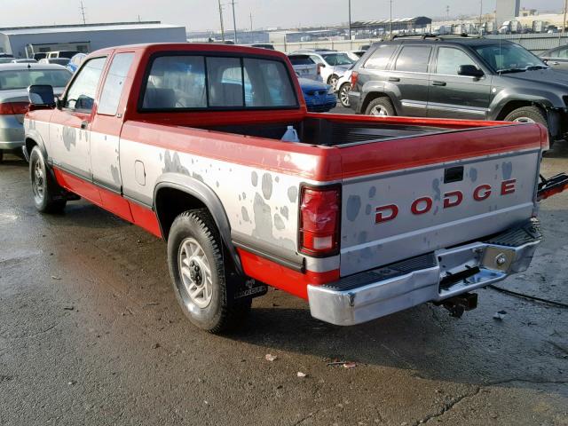 1B7GL23Y7PS278265 - 1993 DODGE DAKOTA TWO TONE photo 3