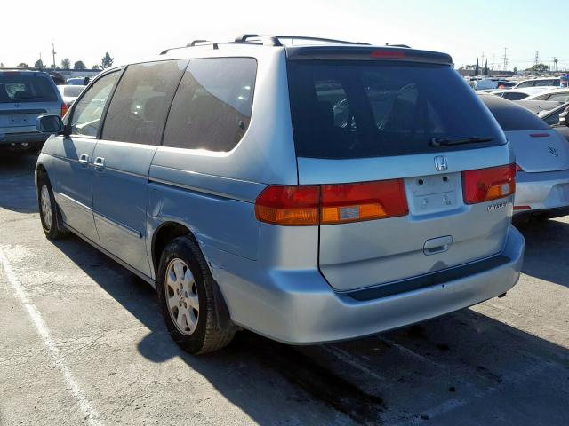 5FNRL18624B099991 - 2004 HONDA ODYSSEY EX TEAL photo 3