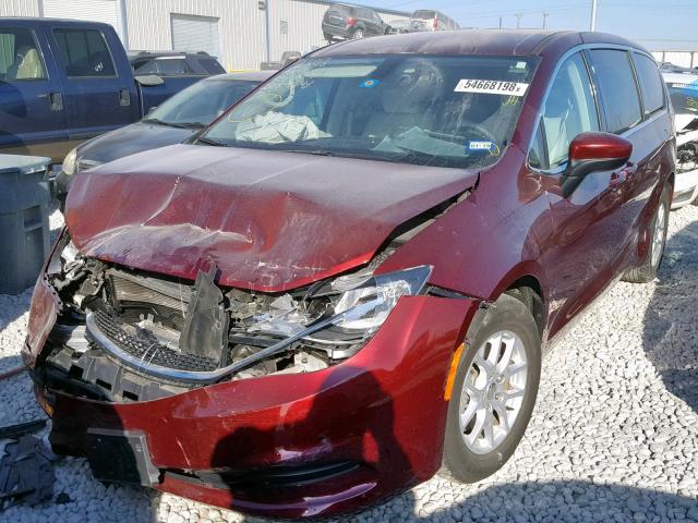 2C4RC1CG5HR634726 - 2017 CHRYSLER PACIFICA L RED photo 2