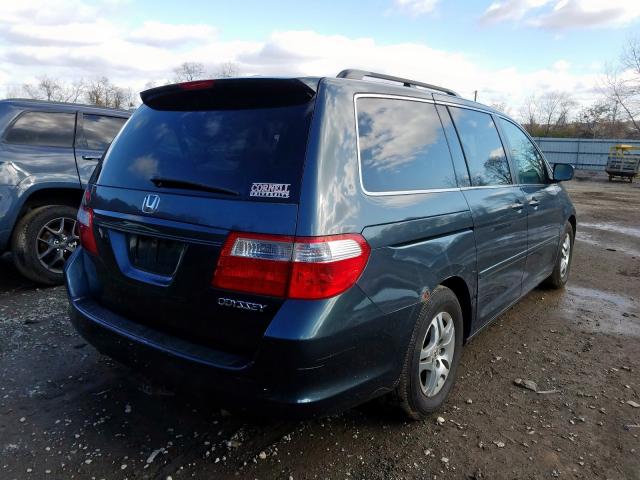 5FNRL38725B093713 - 2005 HONDA ODYSSEY EX GREEN photo 4