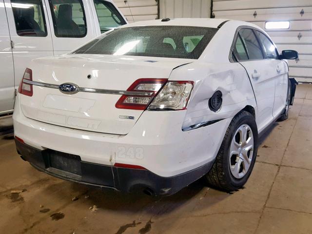 1FAHP2M85DG130465 - 2013 FORD TAURUS POL WHITE photo 4