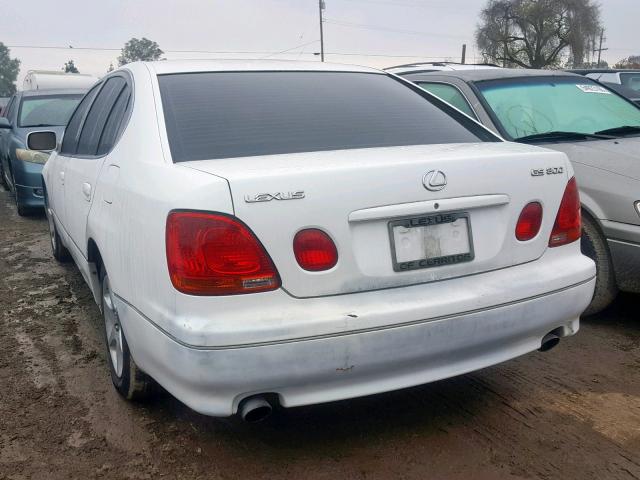 JT8BD69S210143083 - 2001 LEXUS GS 300 WHITE photo 3