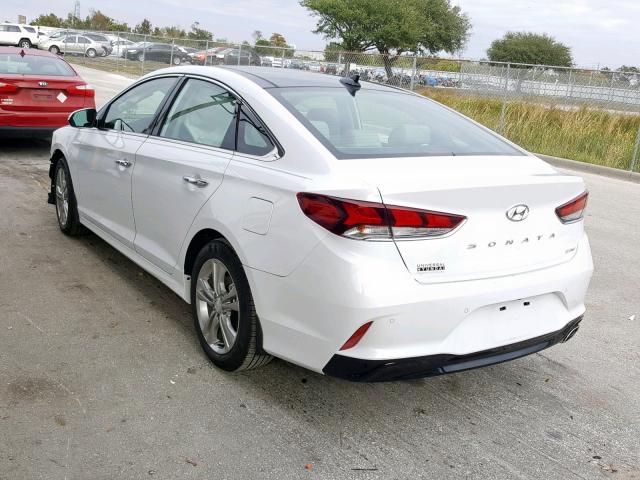 5NPE34AF6KH736244 - 2019 HYUNDAI SONATA SPO WHITE photo 3