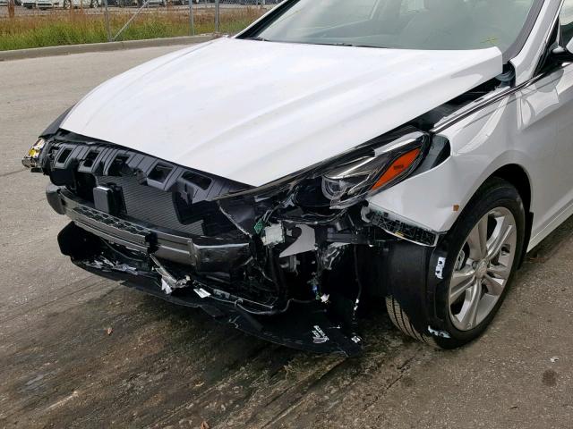 5NPE34AF6KH736244 - 2019 HYUNDAI SONATA SPO WHITE photo 9