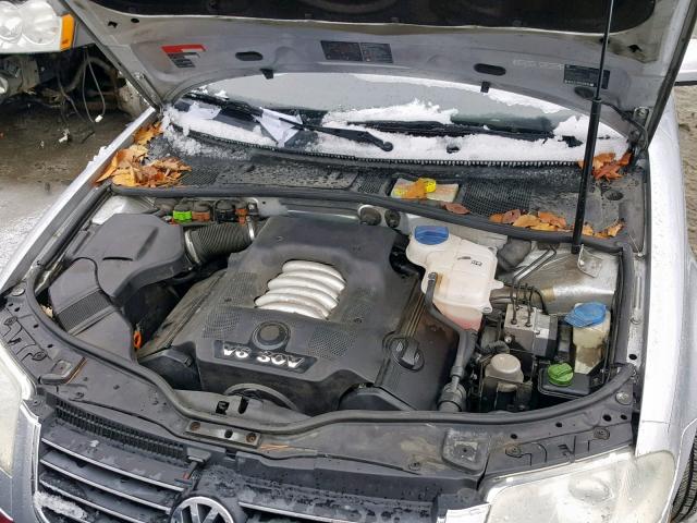 WVWTH63B52P073803 - 2002 VOLKSWAGEN PASSAT GLX SILVER photo 7