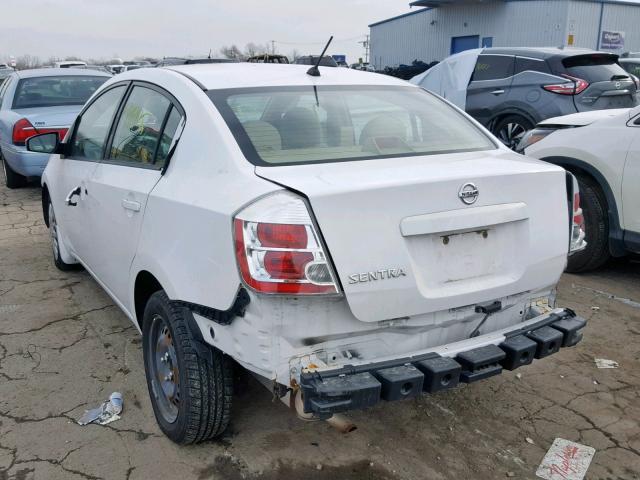 3N1AB61E58L708113 - 2008 NISSAN SENTRA 2.0 WHITE photo 3