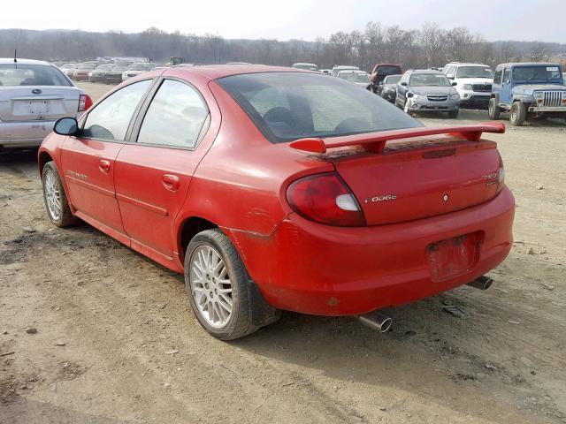 1B3ES46F71D261818 - 2001 DODGE NEON R/T RED photo 3