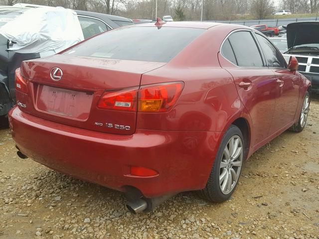 JTHCK262182024804 - 2008 LEXUS IS 250 RED photo 4