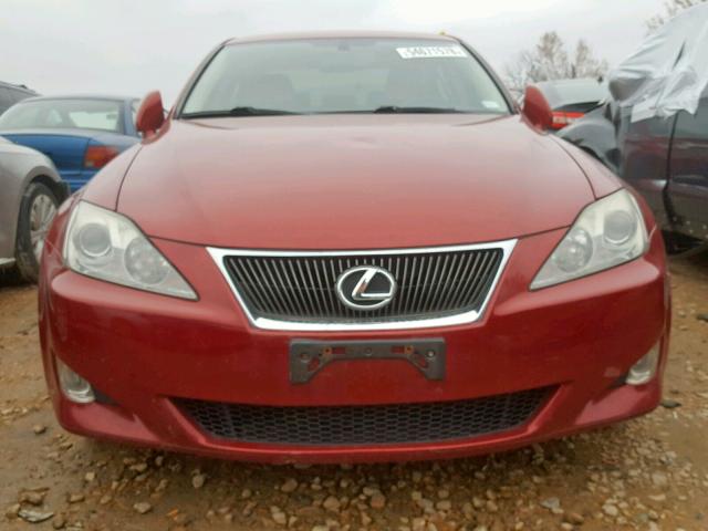 JTHCK262182024804 - 2008 LEXUS IS 250 RED photo 9