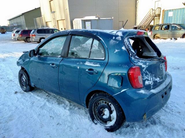 3N1CK3CP1FL266949 - 2015 NISSAN MICRA TEAL photo 3