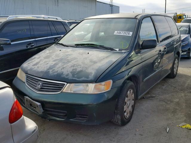 2HKRL185X1H505276 - 2001 HONDA ODYSSEY LX GREEN photo 2