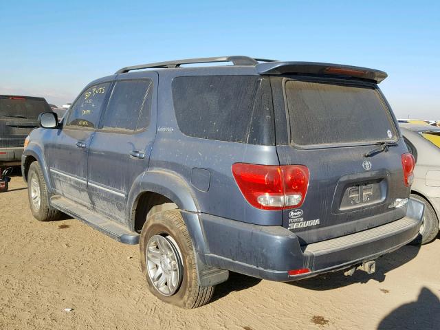 5TDBT48A25S245519 - 2005 TOYOTA SEQUOIA LI BLUE photo 3