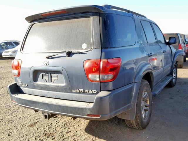 5TDBT48A25S245519 - 2005 TOYOTA SEQUOIA LI BLUE photo 4