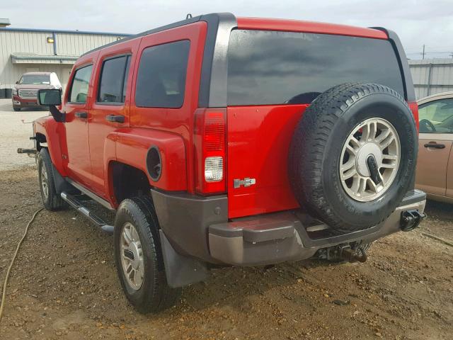 5GTDN136768187734 - 2006 HUMMER H3 RED photo 3