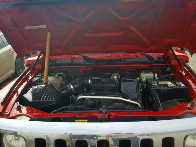 5GTDN136768187734 - 2006 HUMMER H3 RED photo 7