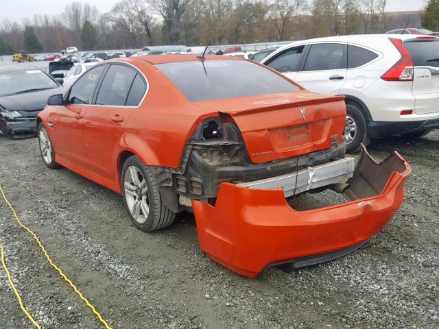 6G2ER57758L122141 - 2008 PONTIAC G8 ORANGE photo 3