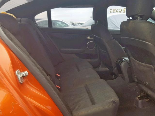 6G2ER57758L122141 - 2008 PONTIAC G8 ORANGE photo 6