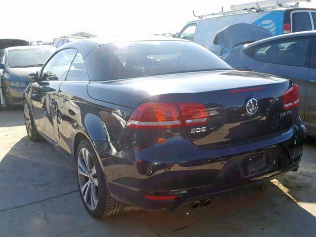 WVWFW8AH5DV001164 - 2013 VOLKSWAGEN EOS LUX Czarny zdjęcie 3