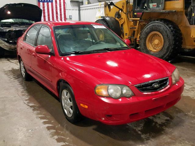 KNAFB161235100776 - 2003 KIA SPECTRA RED photo 1