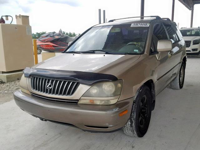 JT6HF10U7Y0099834 - 2000 LEXUS RX 300 GOLD photo 2