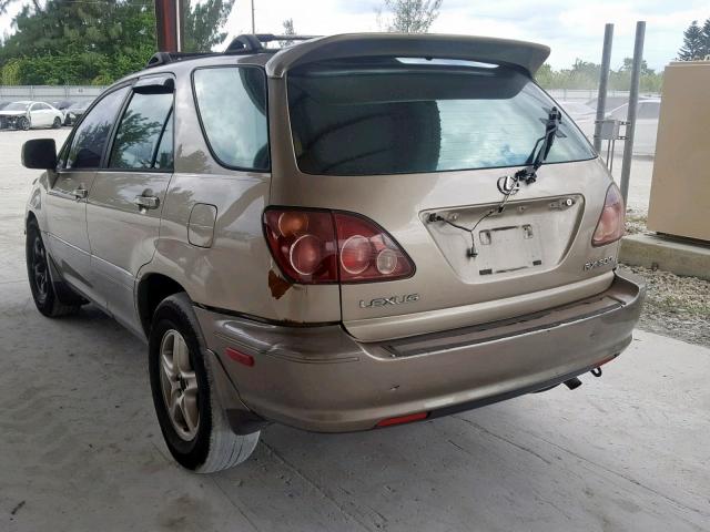 JT6HF10U7Y0099834 - 2000 LEXUS RX 300 GOLD photo 3