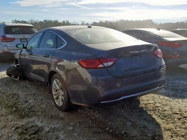 1C3CCCAB6GN160827 - 2016 CHRYSLER 200 LIMITE GRAY photo 3