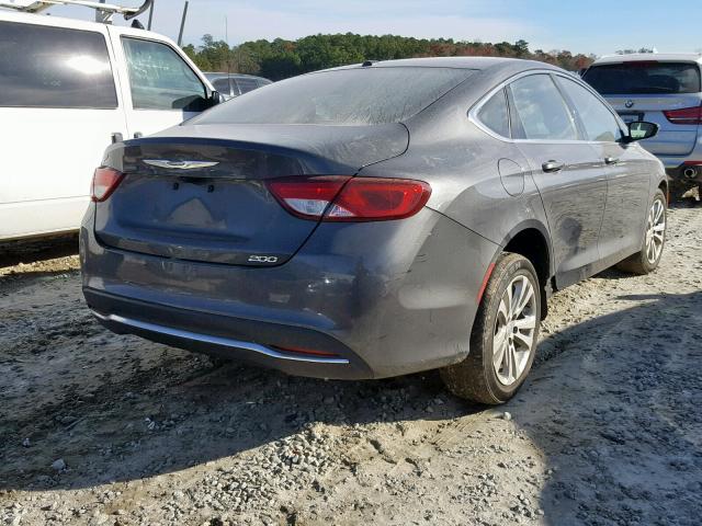 1C3CCCAB6GN160827 - 2016 CHRYSLER 200 LIMITE GRAY photo 4