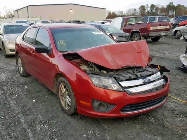 3FAHP0GA7AR221079 - 2010 FORD FUSION S RED photo 1