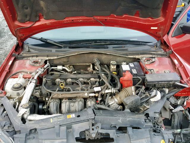 3FAHP0GA7AR221079 - 2010 FORD FUSION S RED photo 7