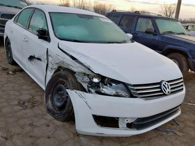 1VWAS7A32EC071610 - 2014 VOLKSWAGEN PASSAT S WHITE photo 1