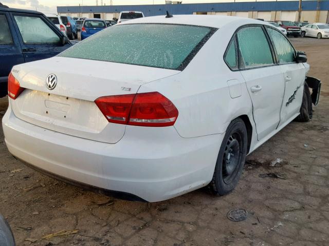 1VWAS7A32EC071610 - 2014 VOLKSWAGEN PASSAT S WHITE photo 4