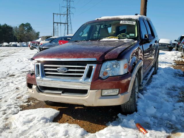 1FMEU7EE0AUA36476 - 2010 FORD EXPLORER E BURGUNDY photo 2