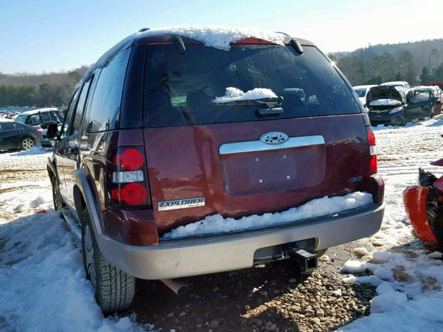 1FMEU7EE0AUA36476 - 2010 FORD EXPLORER E BURGUNDY photo 3