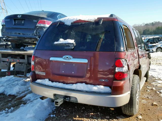 1FMEU7EE0AUA36476 - 2010 FORD EXPLORER E BURGUNDY photo 4