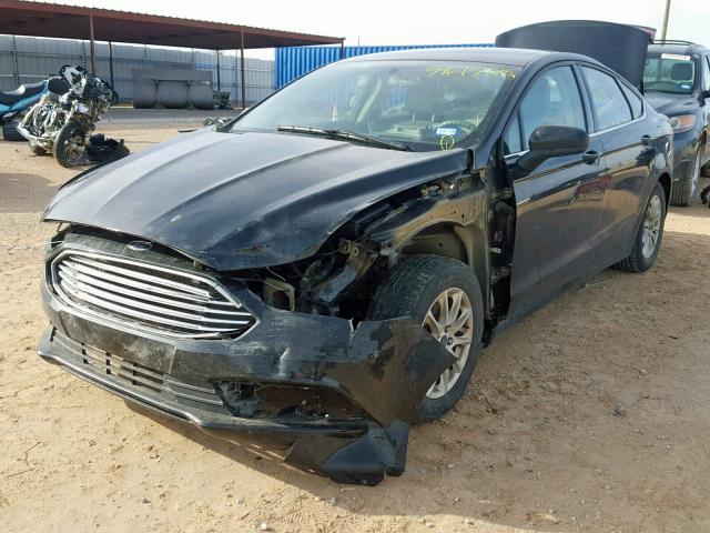 3FA6P0G71HR214764 - 2017 FORD FUSION S BLACK photo 2