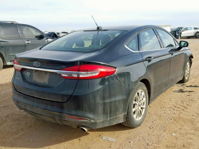 3FA6P0G71HR214764 - 2017 FORD FUSION S BLACK photo 4