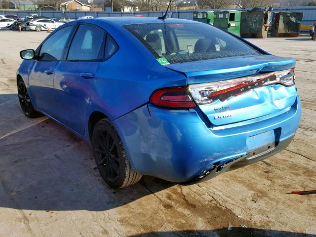 1C3CDFFA3GD819127 - 2016 DODGE DART SXT S BLUE photo 3