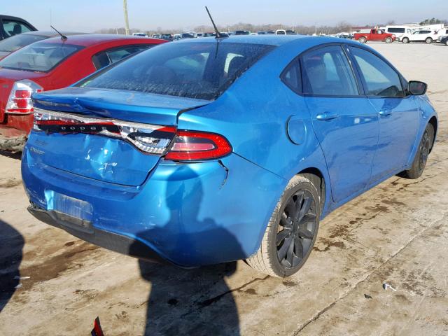 1C3CDFFA3GD819127 - 2016 DODGE DART SXT S BLUE photo 4