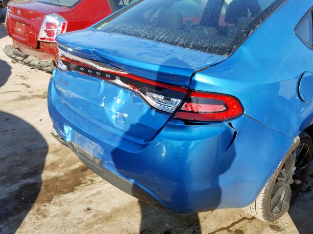 1C3CDFFA3GD819127 - 2016 DODGE DART SXT S BLUE photo 9