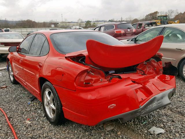 1G2WP52K3YF146763 - 2000 PONTIAC GRAND PRIX RED photo 3