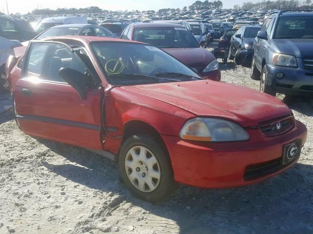 1HGEJ6223WL081718 - 1998 HONDA CIVIC DX RED photo 1