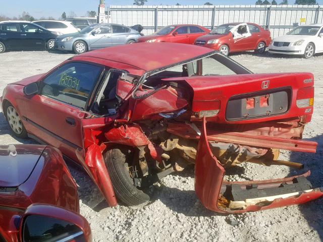 1HGEJ6223WL081718 - 1998 HONDA CIVIC DX RED photo 3