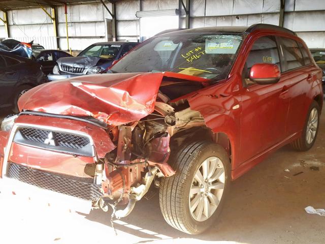 JA4AP4AU2BZ012880 - 2011 MITSUBISHI OUTLANDER RED photo 2