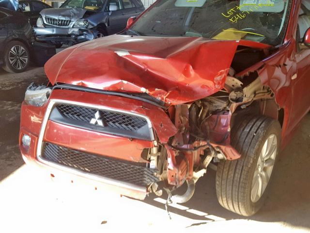 JA4AP4AU2BZ012880 - 2011 MITSUBISHI OUTLANDER RED photo 9