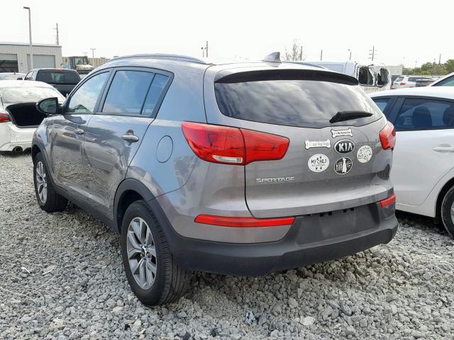 KNDPB3AC0F7697804 - 2015 KIA SPORTAGE L GRAY photo 3