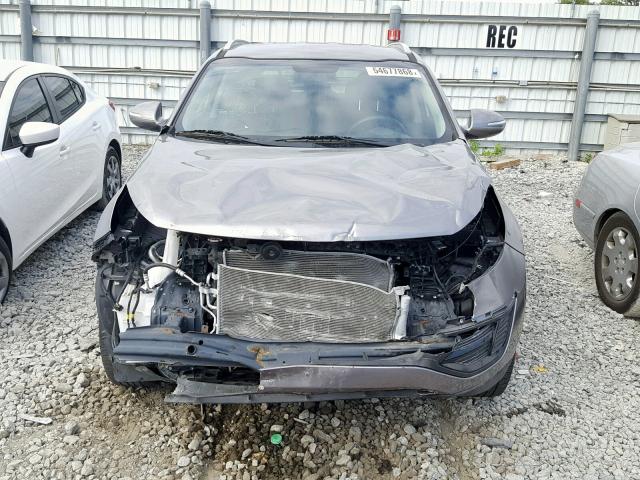 KNDPB3AC0F7697804 - 2015 KIA SPORTAGE L GRAY photo 9