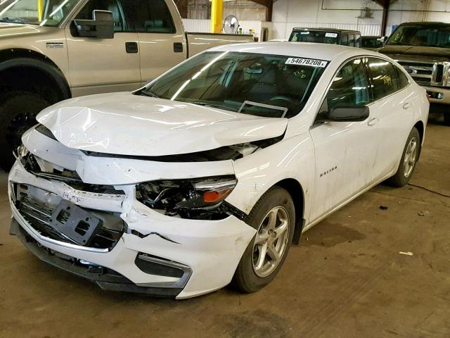 1G1ZB5ST1HF266845 - 2017 CHEVROLET MALIBU LS WHITE photo 2