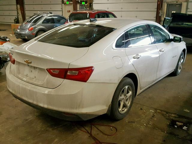 1G1ZB5ST1HF266845 - 2017 CHEVROLET MALIBU LS WHITE photo 4