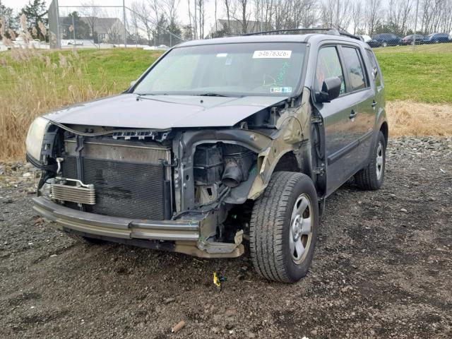 5FNYF48259B053466 - 2009 HONDA PILOT LX GRAY photo 2